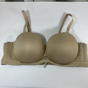 Cacique Lane Bryant Womans Bra Nude/Tan Comfort Bliss Strapless Underwire 42C